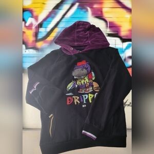 BKYS "DRIPPO" Hoodie Embroidered/ Zip Pockets/ XL